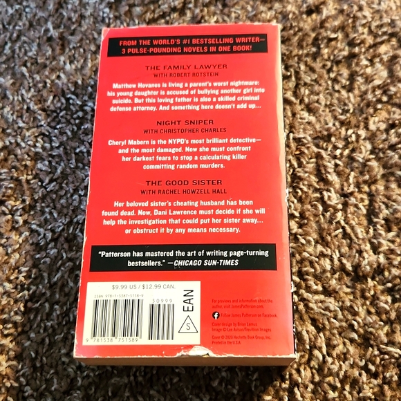 3/$10 James Patterson - The Family Lawyer - Picture 2 of 2
